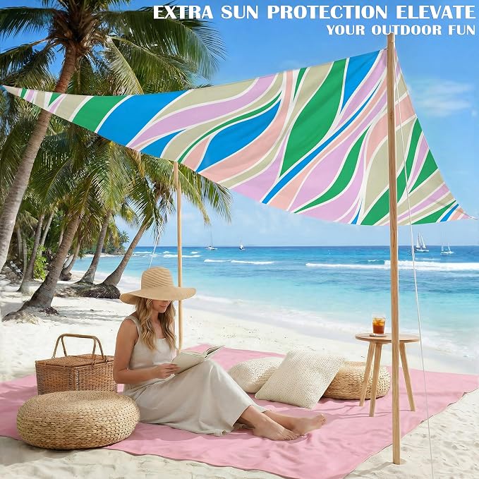 Famstar Beach Blanket Oversized Extra Large 78" X 81", Waterproof Sandproof - Image 3