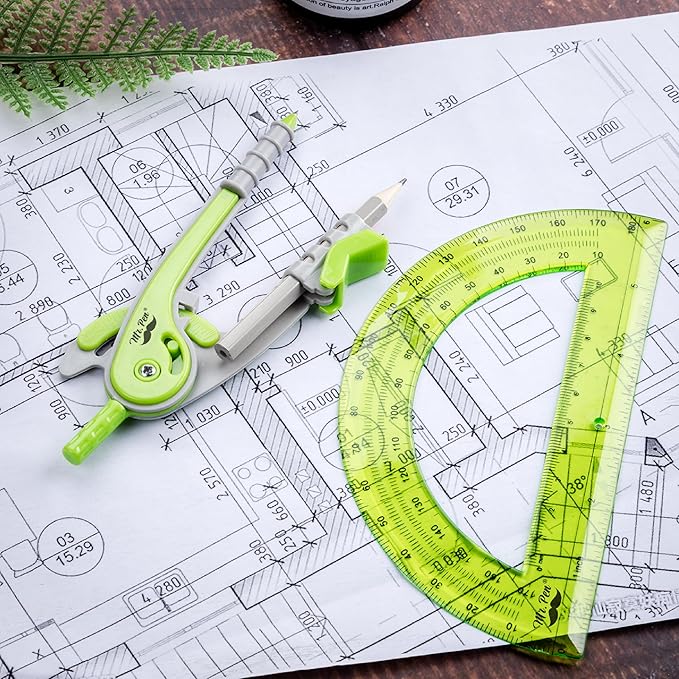 Mr. Pen- Geometry Compass and Protractor Set, 6 Inch Compass, 6 Inch Protractor - Image 6