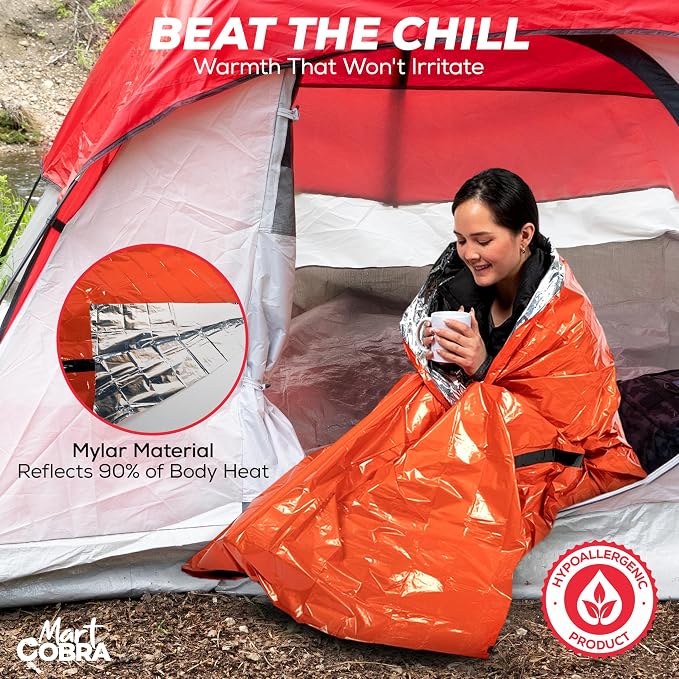 Emergency Sleeping Bag for Survival Gear and Supplies Life Bivy Sack Waterproof - Image 2