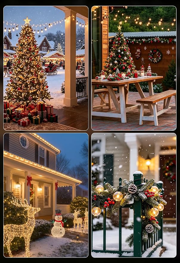 DAMAING Outdoor String Lights LED 50Feet G40 Globe Patio Lights - Image 6