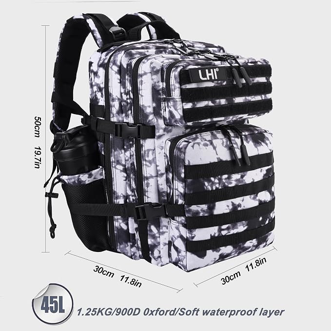 LHI Military Tactical Backpack for Men and Women 45L Army 3 Days Assault Pack - Image 2