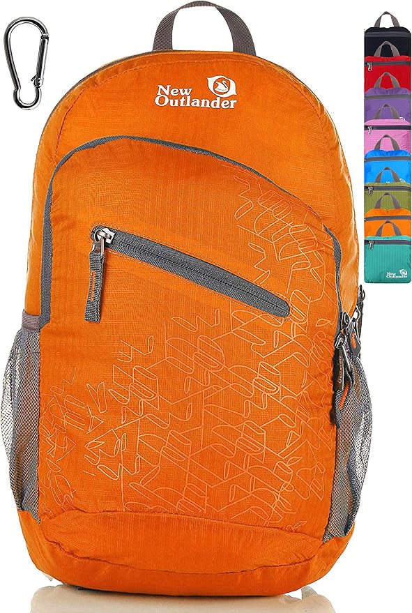 Outlander Packable Handy Lightweight Travel Hiking Backpack Daypack-Orange by Outlander