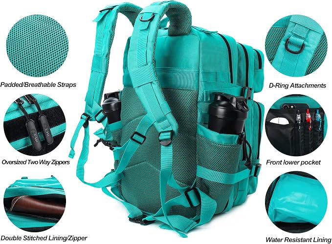 LHI Military Tactical Backpack for Men and Women 45L Army 3 Days Assault Pack - Image 4