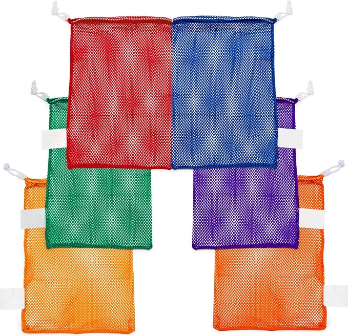 Champion Sports Mesh Equipment Bag – Heavy-Duty Nylon Drawstring Bag by ChampionSports