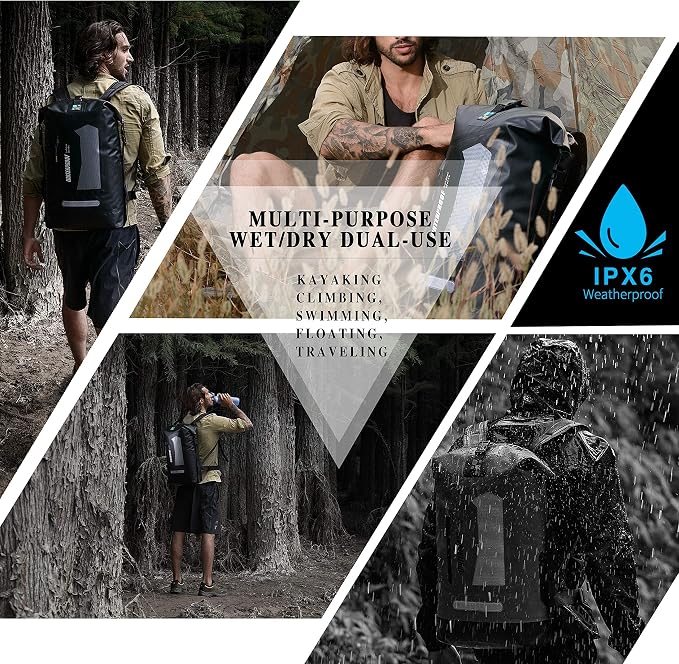 IDRYBAG Waterproof Backpack for Men 20L/30L/40L, Floating Dry Bag Kayak - Image 7