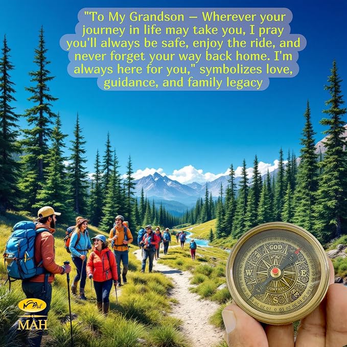 Brass Compass Gift to My Son Never Forget I Love You, Sentimental Keepsake from - Image 2