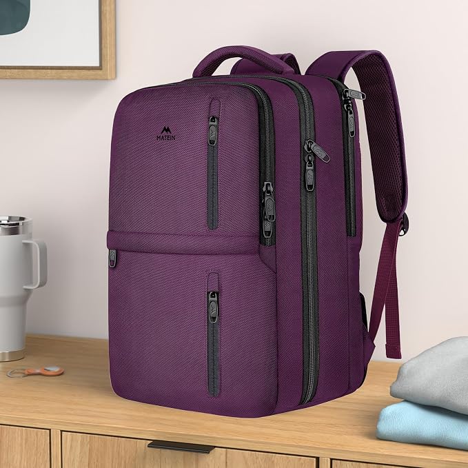 MATEIN Travel Backpack for Women, Extra Large 40L Carry on Backpack, Water - Image 8
