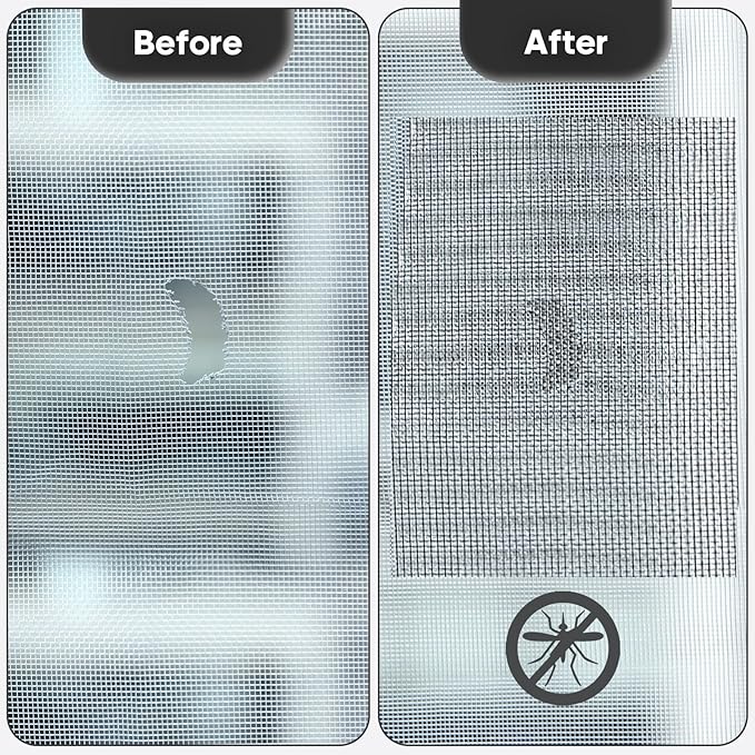 Secopad 5" x 7" Black/Grey Screen Repair Kit, Strong Adhesive Fiberglass Mesh - Image 5