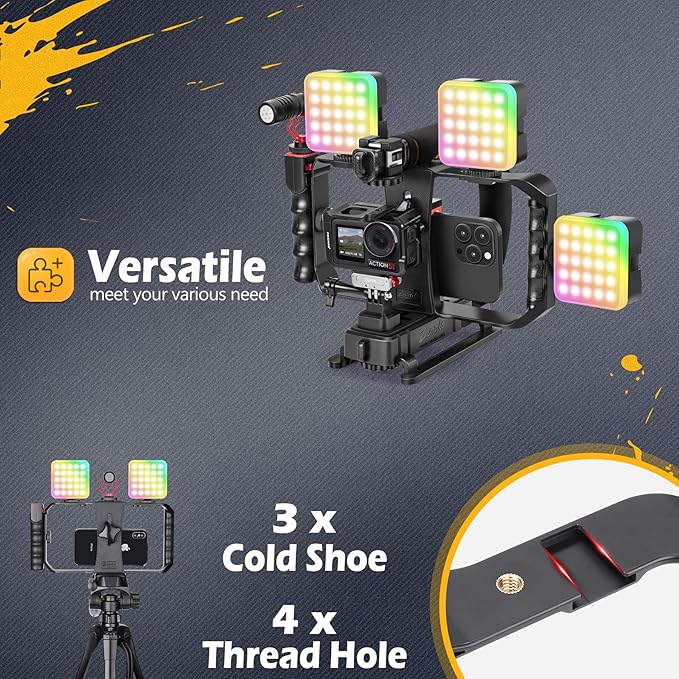Zeadio All-in-One Smartphone Camera Stabilizer Kit, Portable Handheld Video Rig - Image 7