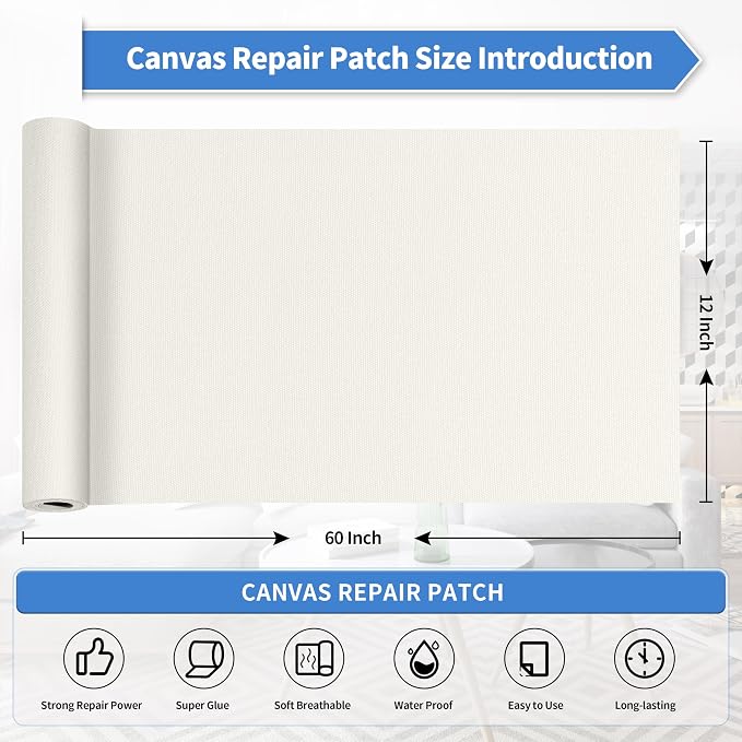 KING MOUNTAIN Canvas Repair Tape, Outdoor Gear Patch, 12×60 Inches, Waterproof - Image 4