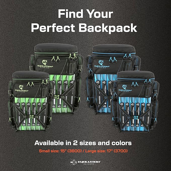 Evolution Fishing Drift Series Tackle Backpack, Outdoor Rucksack w/ 6 Fishing - Image 6