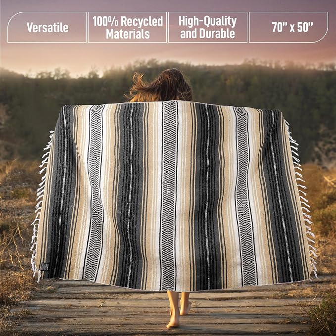 Authentic Large Handwoven Mexican Blanket - Image 4