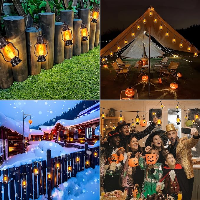 Zeiliuled Flame Outdoor String Lights, 21FT Patio Lights - Image 7