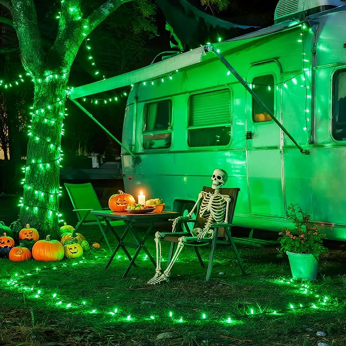 JMEXSUSS 200 LED Christmas Lights Outdoor, 66ft Connectable Green String Lights - Image 9