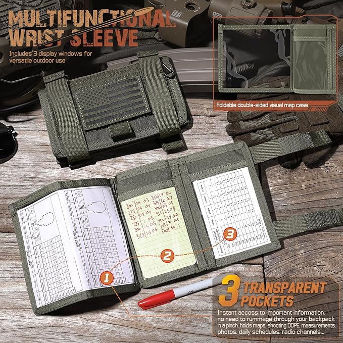 LIVANS Map Case Tactical Arm Sleeve QB Wristband Map Pouch Tactical Armband - Image 3