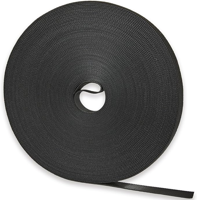 75 ft x 1/2 inch Hook and Loop Roll, Reusable Fastening Cable Ties, Office and by NBTORCH