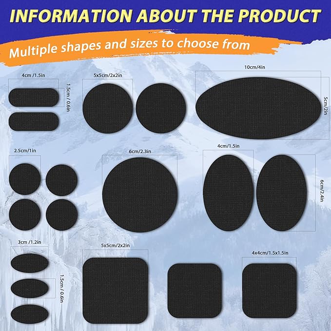Down Jacket Repair Patch Kit, Outdoor Gear Tenacious Repair Tape, Self Adhesive - Image 2
