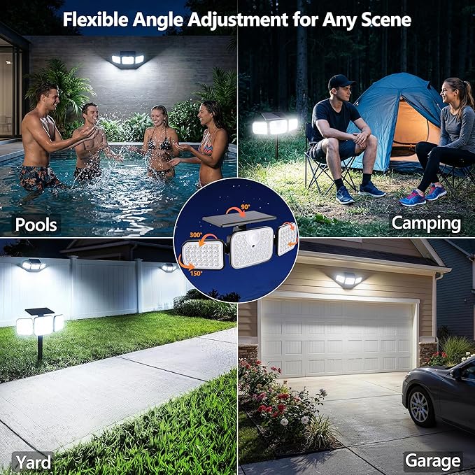 BrizLabs Solar Outdoor Lights, 3 Modes Motion Sensor LED Security Lights - Image 2
