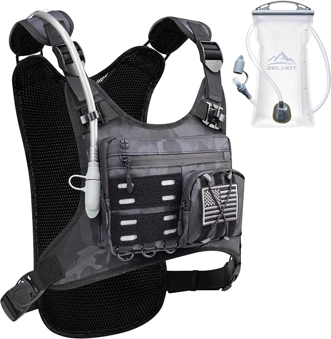 Zelvot Running Vest with 2L Water Bladder, Hydration Backpack, U.S. Original by Zelvot