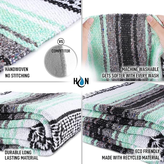 Hydration Nation Authentic Extra Large Mexican Blanket - Image 7