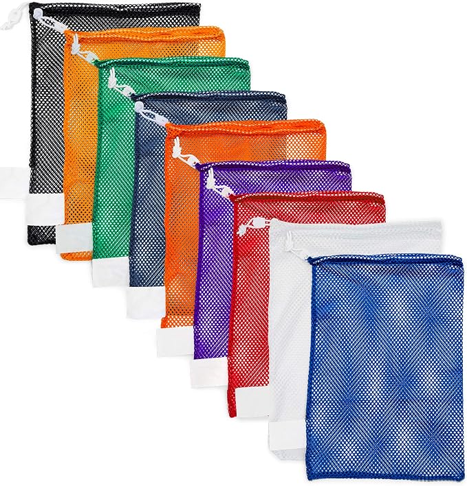 Champion Sports Mesh Equipment Bag – Heavy-Duty Nylon Drawstring Bag - Image 10