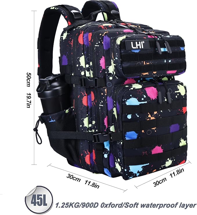 LHI Military Tactical Backpack for Men and Women 45L Army 3 Days Assault Pack - Image 3