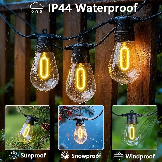 LED Outdoor String Lights, 50FT Patio Lights - Image 4