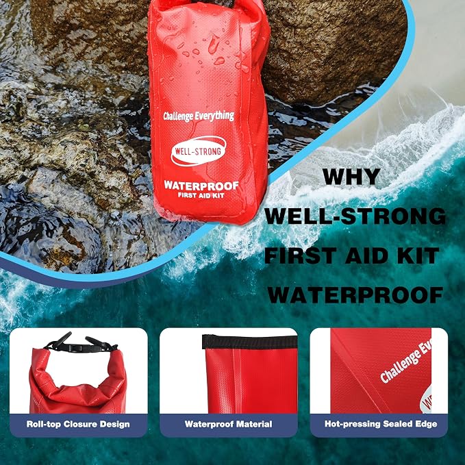 Waterproof First Aid Kit Roll Top Boat Emergency Kit - Image 6