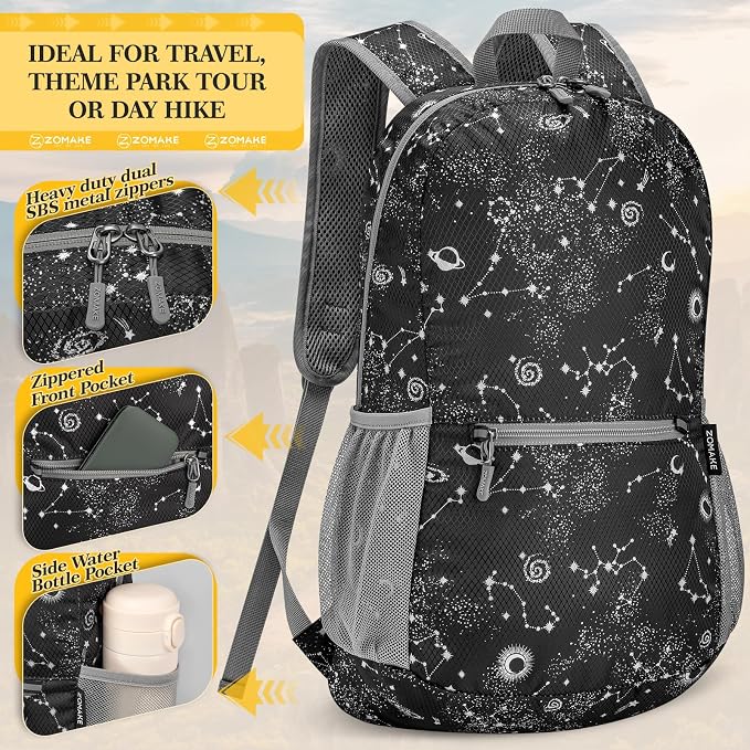 ZOMAKE Ultra Lightweight Hiking Backpack 20L, Packable Small Backpacks Water - Image 4