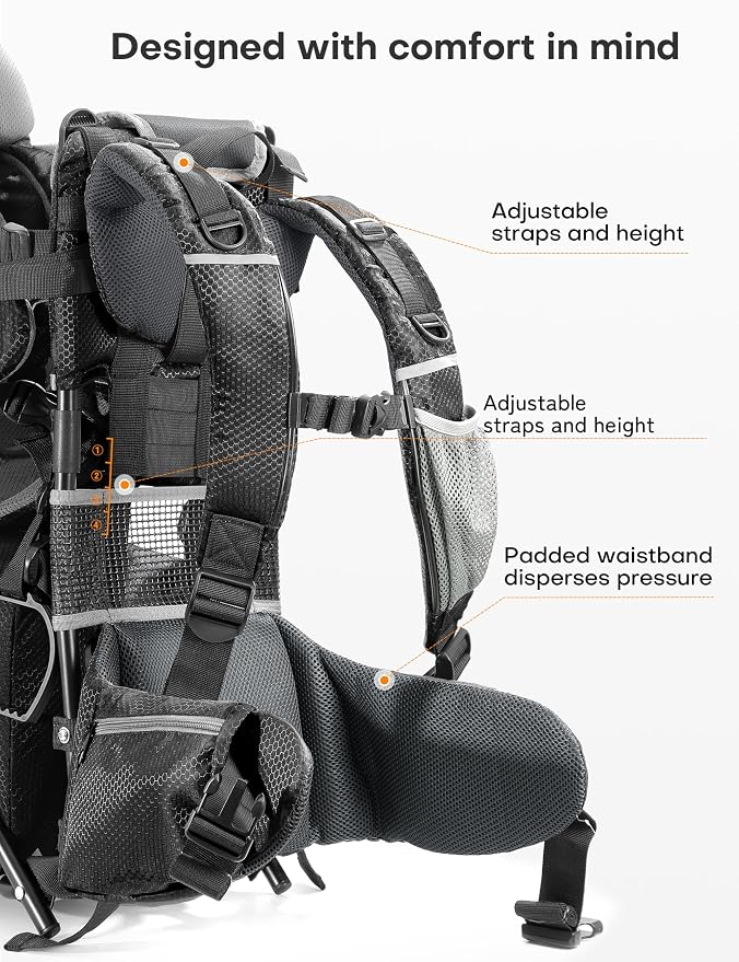 besrey Baby Backpack Carrier, Toddler Hiking Backpack - Image 2