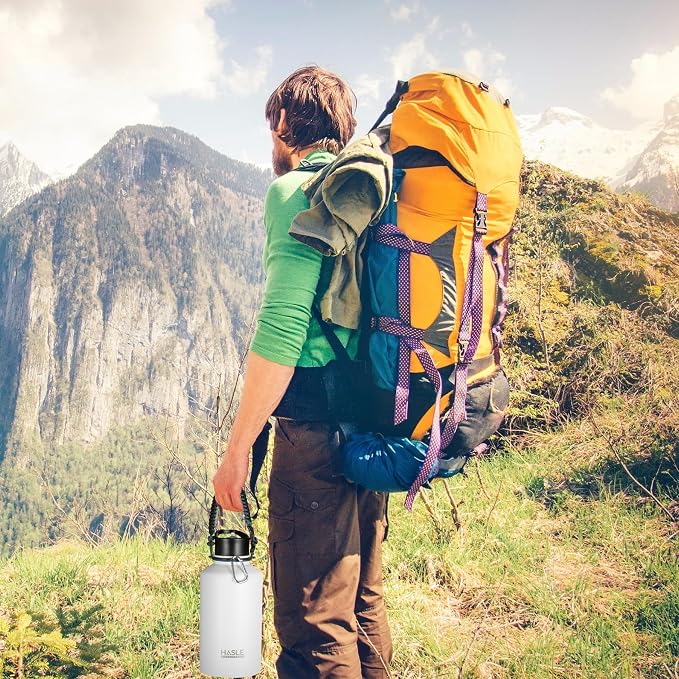 HASLE OUTFITTERS Half Gallon Insulated Water Bottles 64 oz, Stainless Steel - Image 7