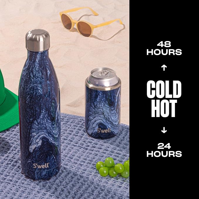 S'well Stainless Steel Water Bottle, Azurite Marble, Triple Layered Vacuum - Image 3