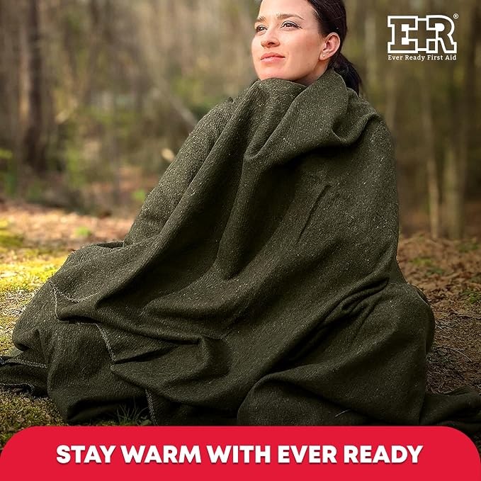 Olive Drab Green Warm Fire Retardant Blanket - Image 6