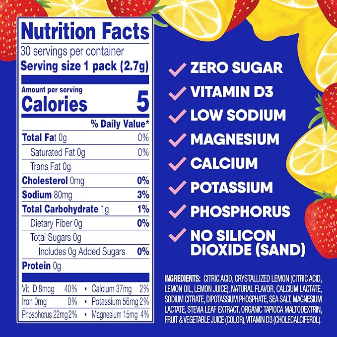 GoHydrate Low Sodium Electrolytes Powder Packets Sugar Free - Image 6