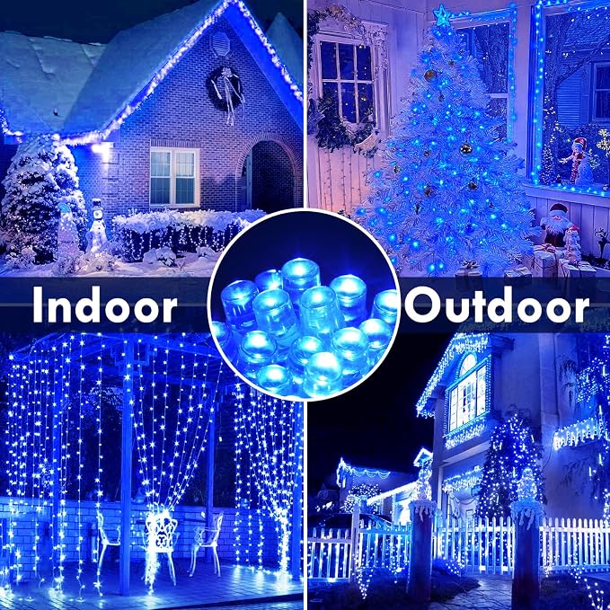 88FT 240LED Extra-Long Connectable String Lights Indoor Outdoor Clear Wire - Image 7