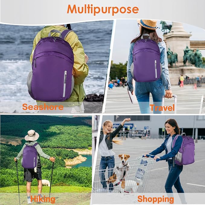 Waterproof Foldable Backpack Dry Storage Lightweight Daypack 35L Outdoor - Image 7