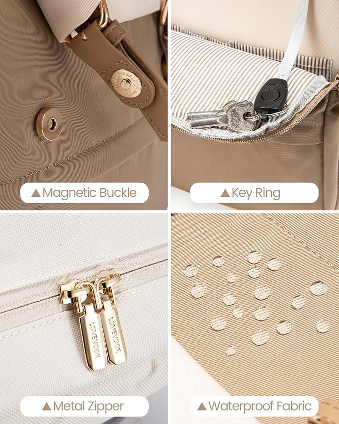 LOVEVOOK Laptop Backpack for Women Vintage Travel Backpack Purse Airline - Image 4