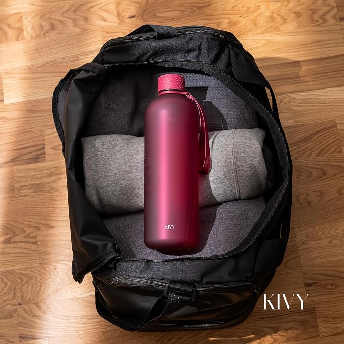 KIVY Large Water Bottle 50oz Fits Backpack & Cupholder - Image 2