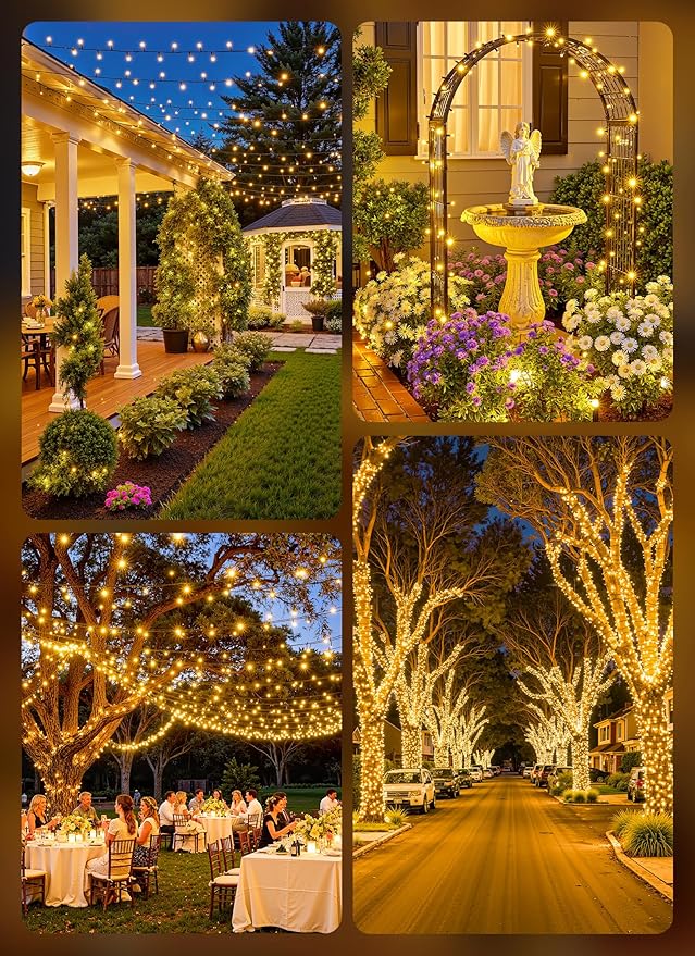 Brightown Solar String Lights Outdoor, 40FT 100 LED Solar Powered String Lights - Image 6