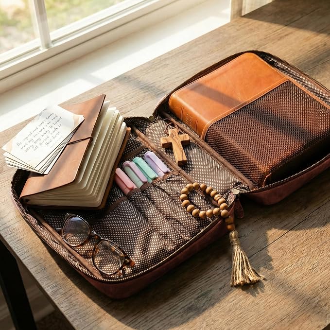 LEATHER VILLAGE Genuine Leather Bible Cover - Image 6
