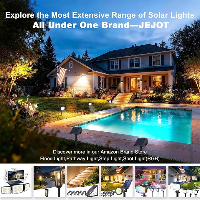 Solar Security Light Outdoor, Solar Flood Light - Image 7