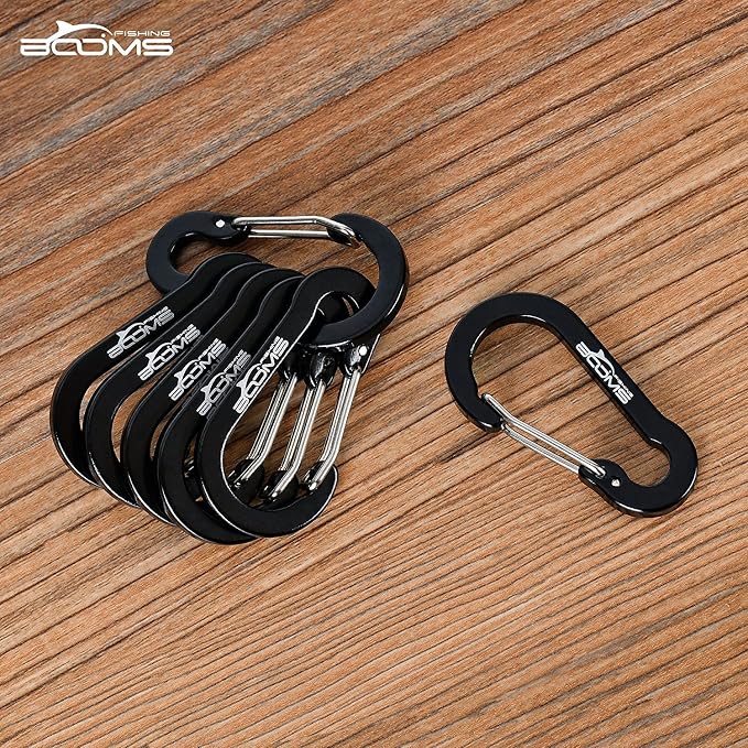 Booms Fishing CC1 Multi-Use Carabiner Clip, 6 Pack Small Caribeener Clips - Image 2