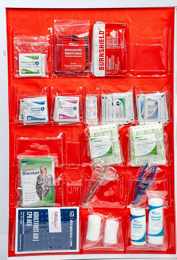 4-Shelf Metal 1st Aid Cabinet Class A, Large Capacity First Aid Wall Mount - Image 3