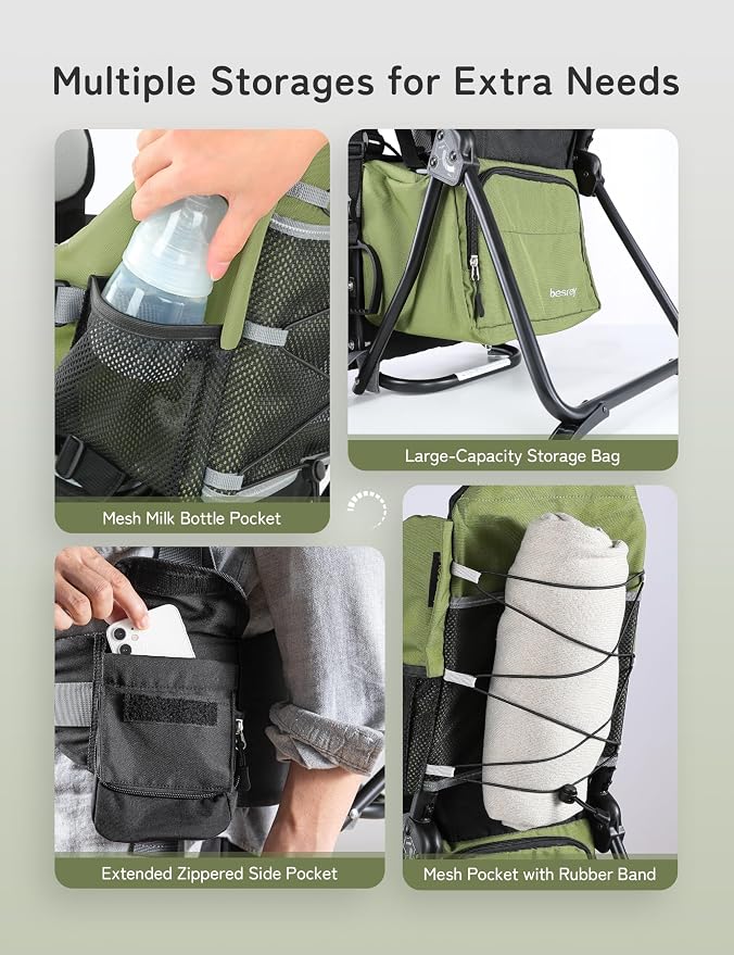 besrey Baby Backpack Carrier, Toddler Hiking Backpack - Image 4