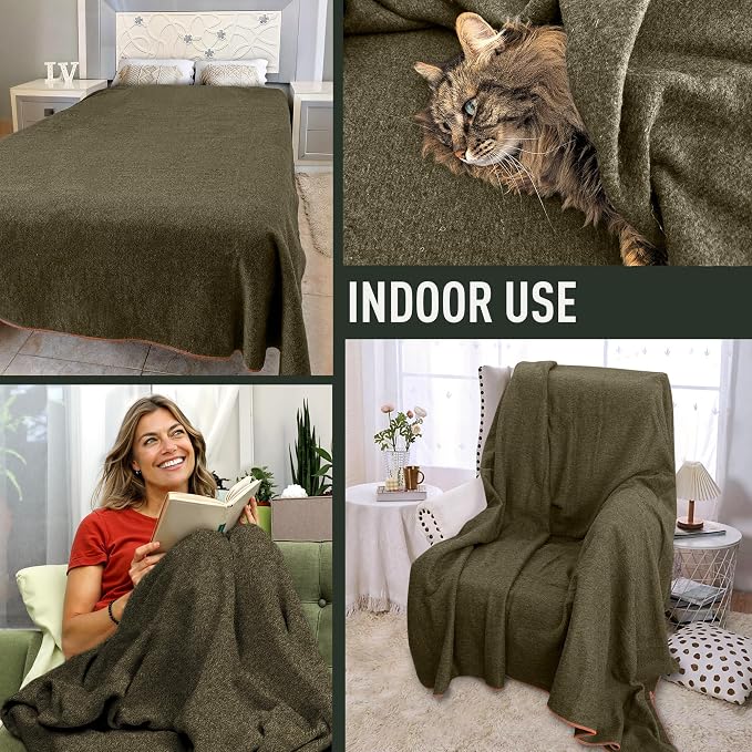 Large Military Wool Blanket - Image 3