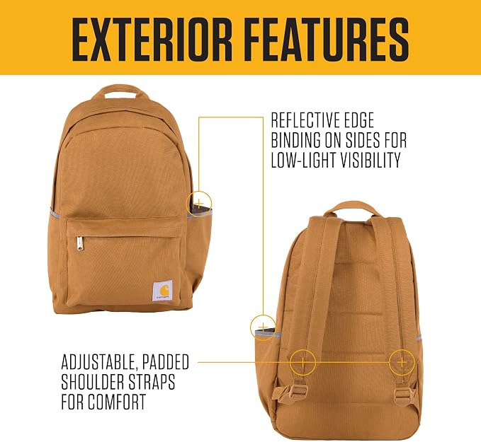 Carhartt 21L Classic Laptop Backpack, Water-Resistant Pack W/ 15" Laptop Sleeve - Image 2
