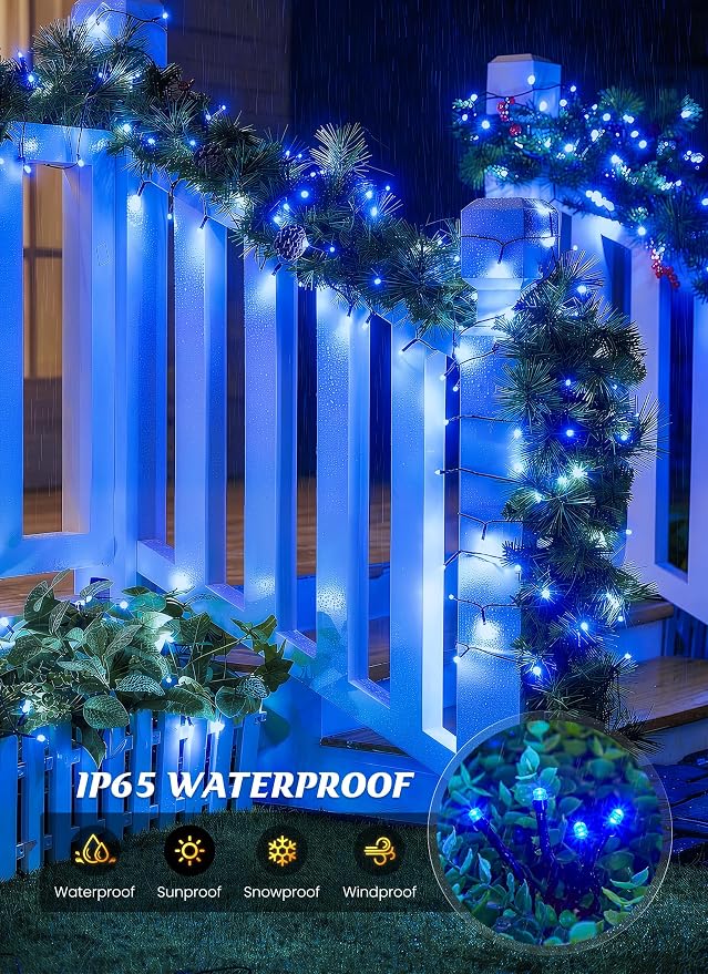 Brightown 2 Pack Solar String Lights Outdoor, Total 80FT 200 LED Solar Powered - Image 4