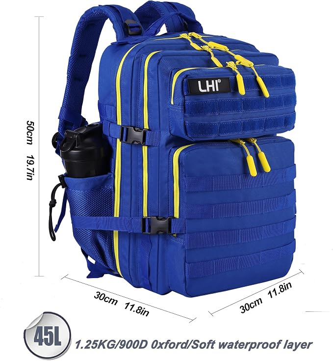 LHI Military Tactical Backpack for Men and Women 45L Army 3 Days Assault Pack - Image 3