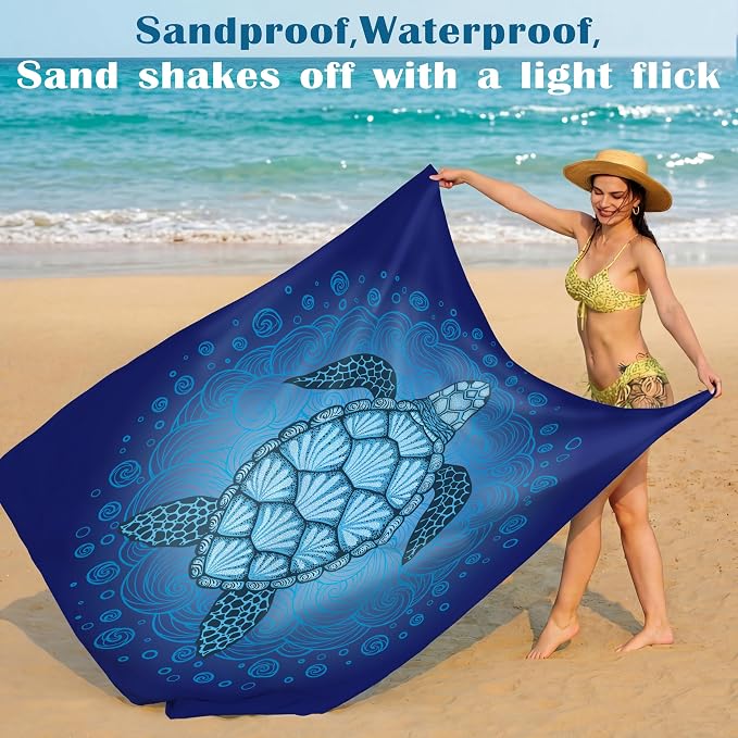 Famstar Beach Blanket Oversized Extra Large 78" X 81", Waterproof Sandproof - Image 5