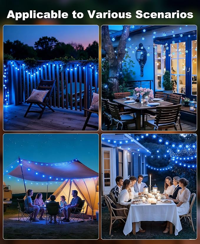 btfarm 2 Pack Solar String Lights Outdoor Waterproof, Total 98 FT 100 LED Solar - Image 7